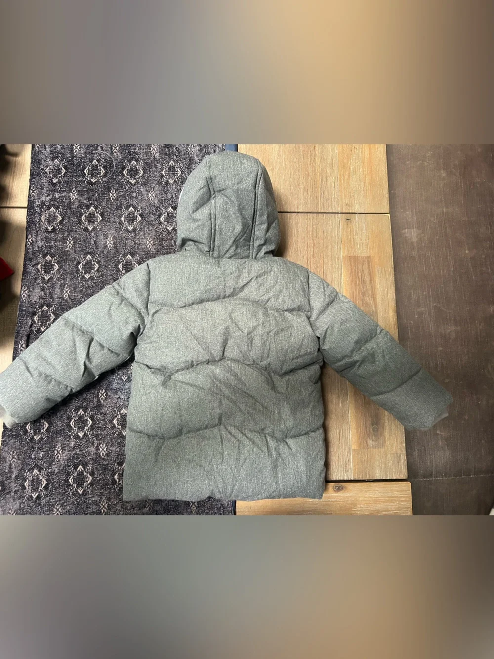 24M & Rolla Kids' Gray Puffer Jacket with Faux-Fur Trim